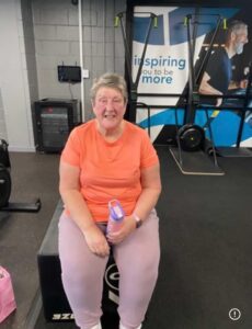 Linda Proctor when starting her journey to fitness