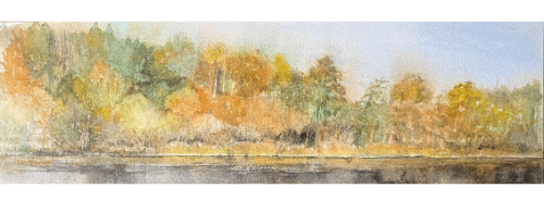 Autumn Reflections by Helen Whamond, Watercolour